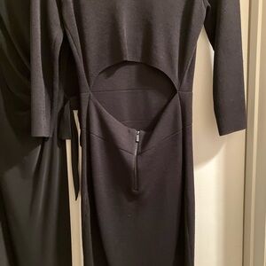 Rachel Roy Black Cutout Long Sleeve Dress